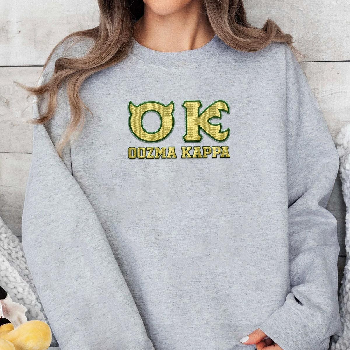 Embroidered Ok Oozma Kappa Member Monster Inc University Embroidery Sweater 5