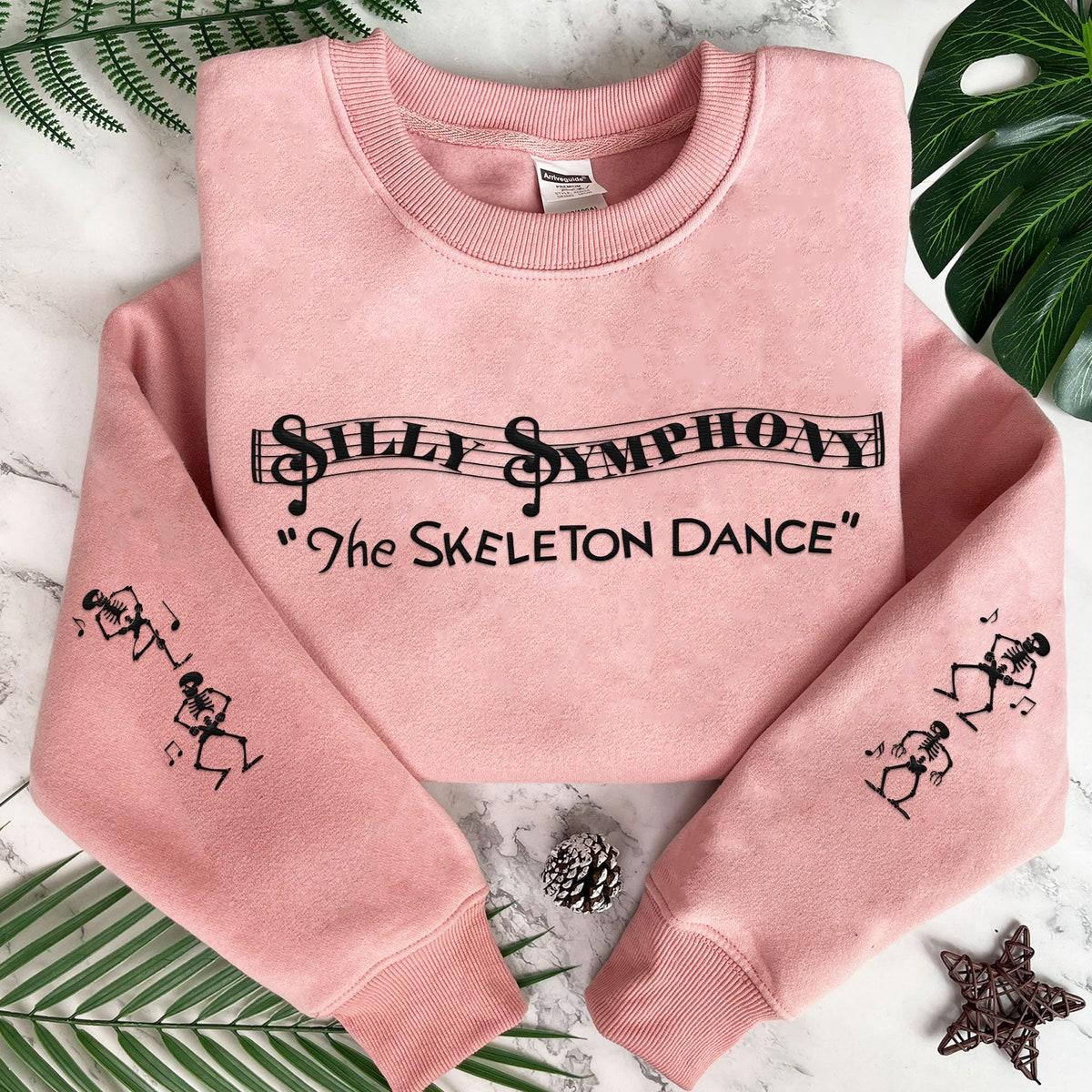 Embroidered The Skeleton Dance Silly Symphony Halloween Sweatshirt 2