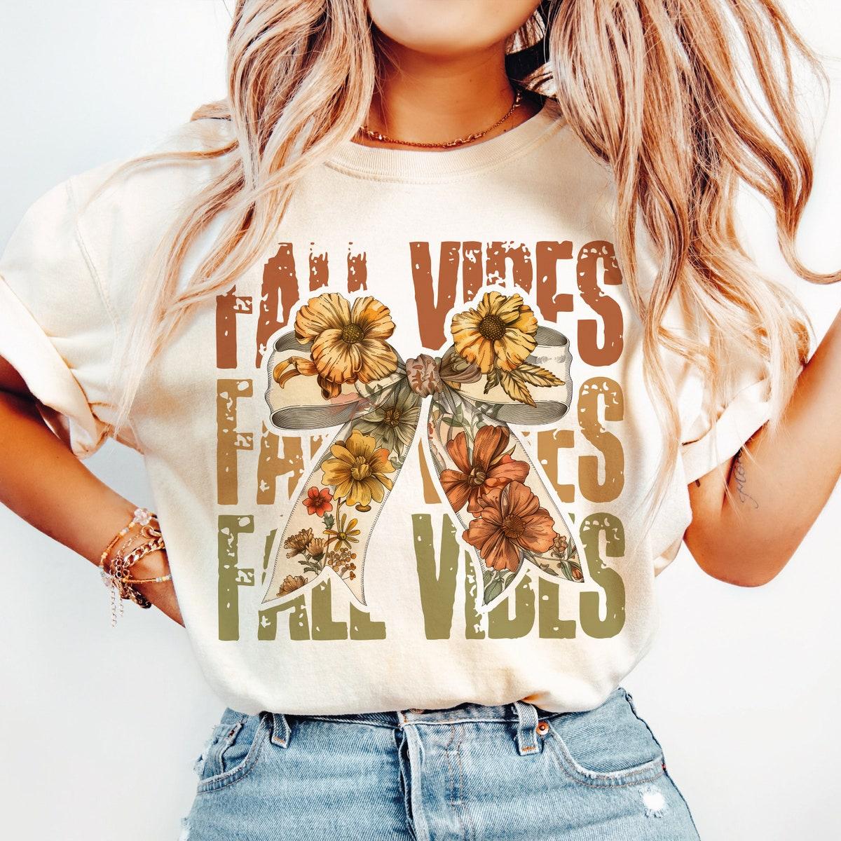 Fall Vibes Autumn Girl Halloween Shirt 1