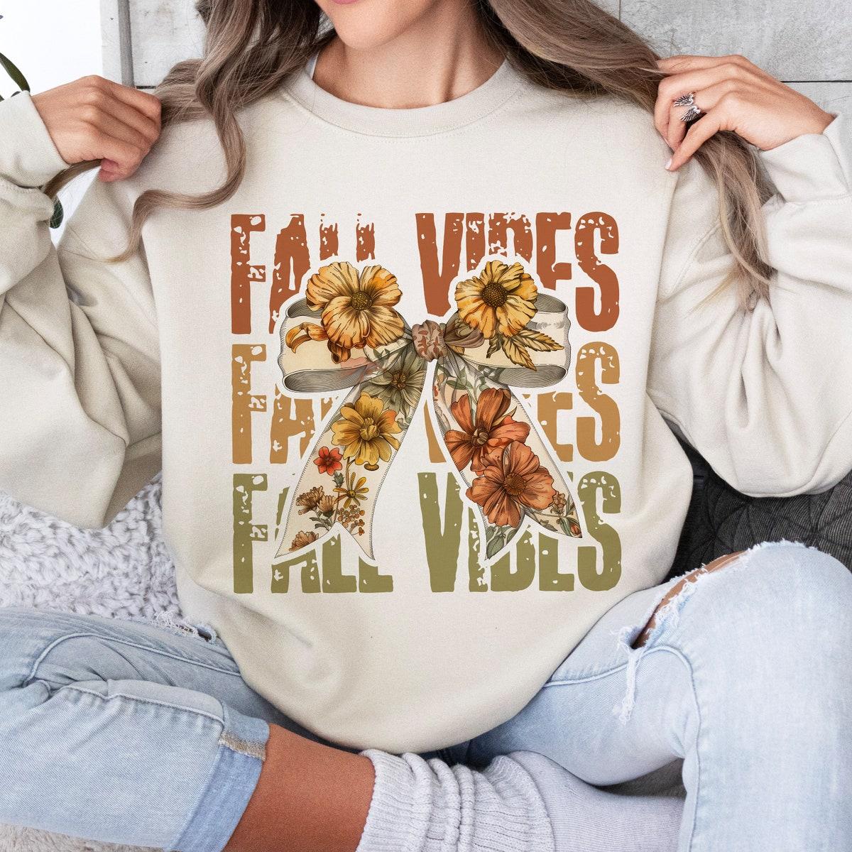 Fall Vibes Autumn Girl Halloween Shirt 2