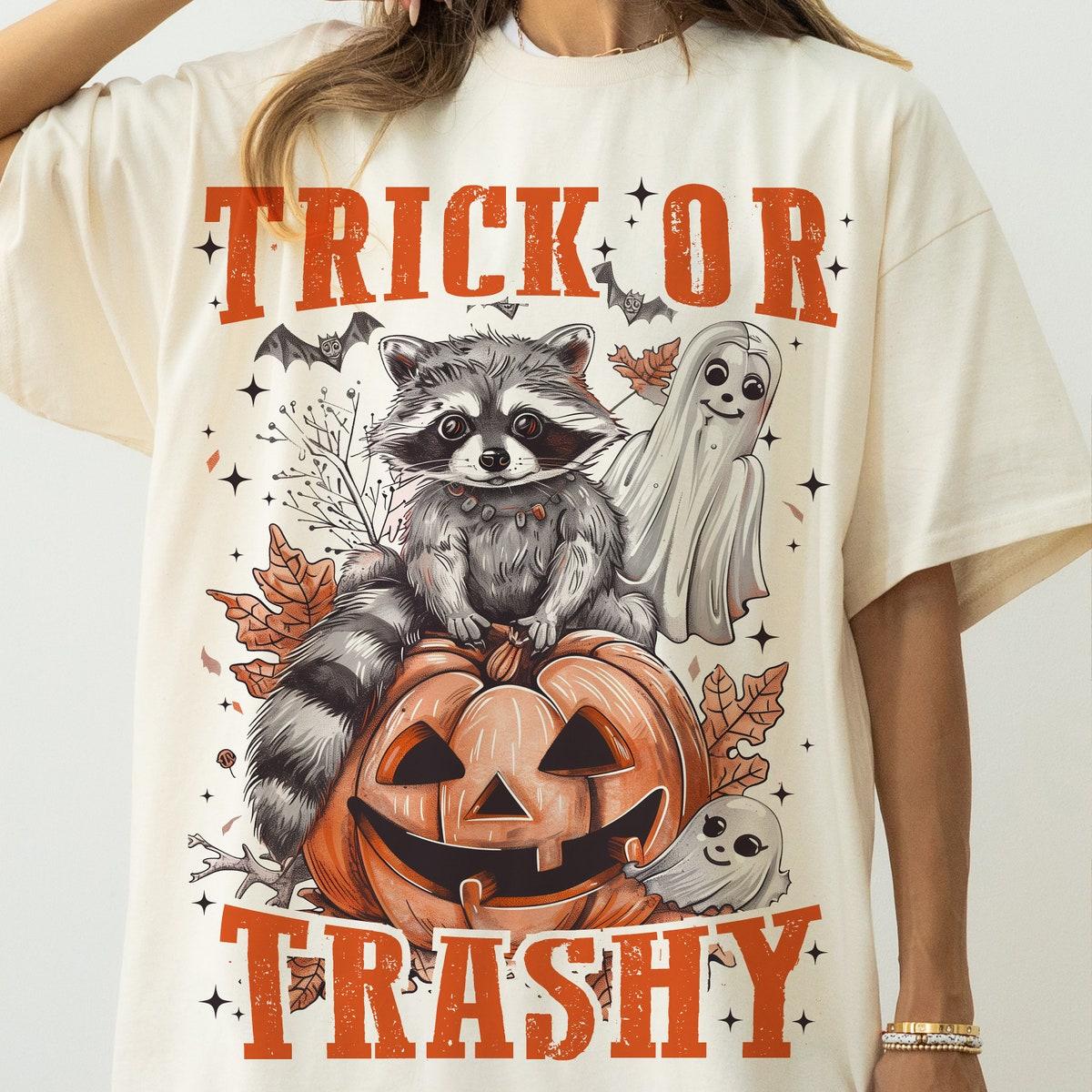 Feral Girl Halloween Trick Or Trashy Shirt 1