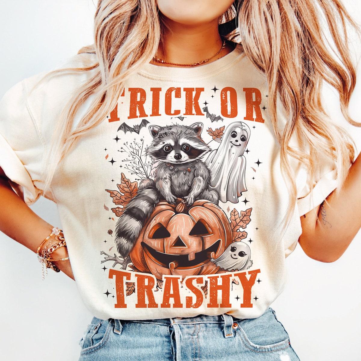 Feral Girl Halloween Trick Or Trashy Shirt 2