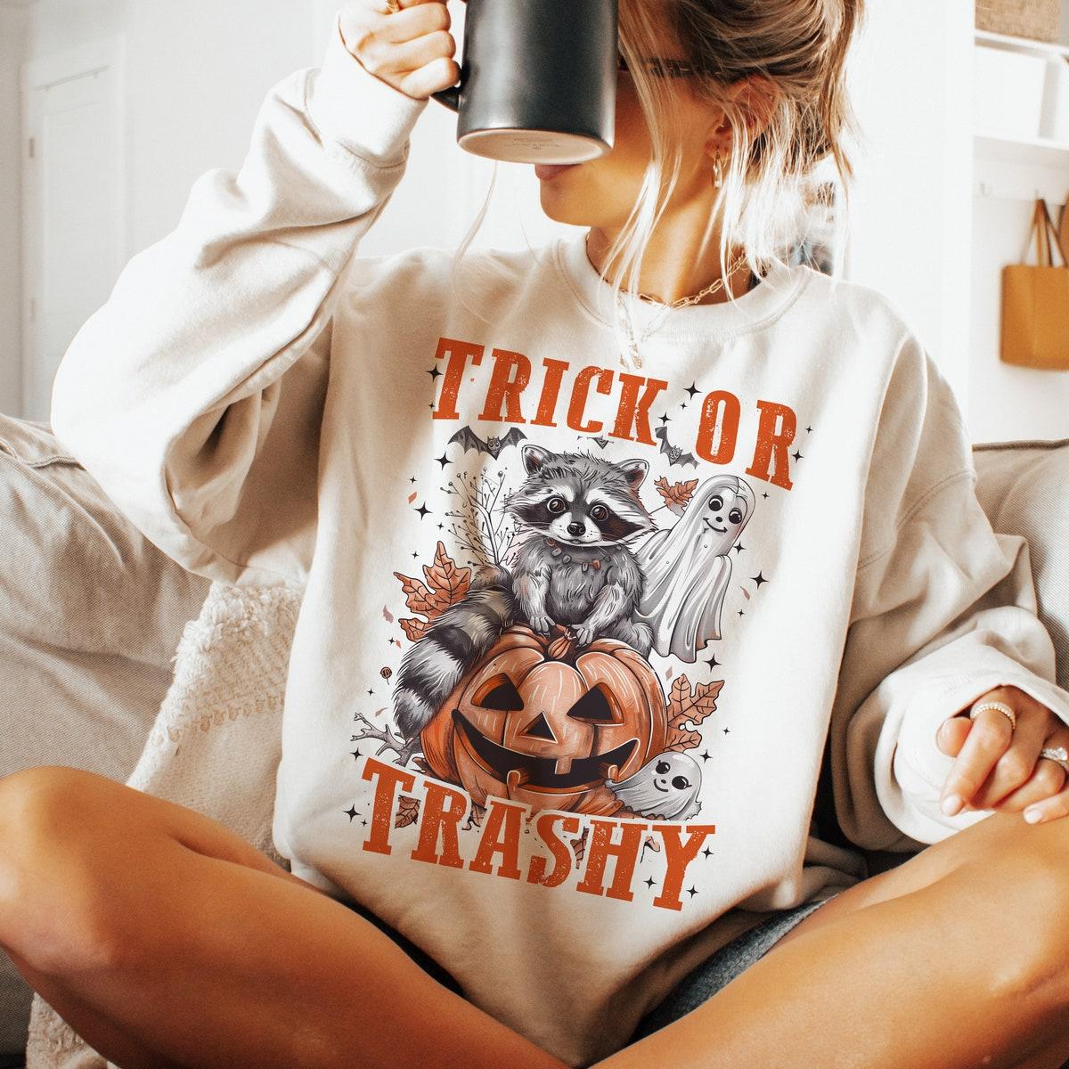 Feral Girl Halloween Trick Or Trashy Shirt 3