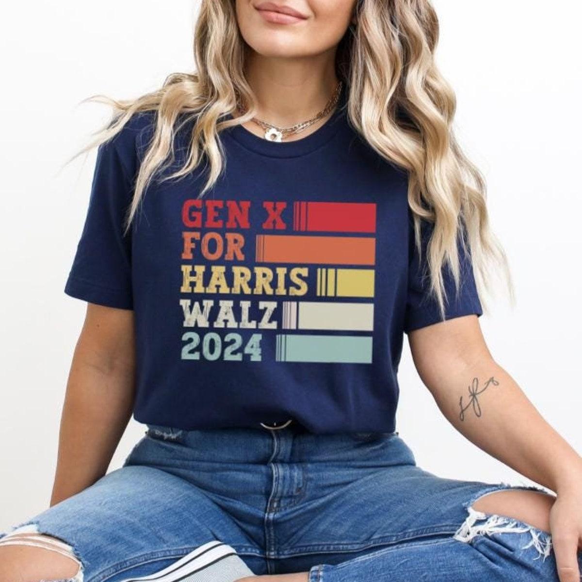 Gen X For Harris Walz Kamala Harris Shirt 1