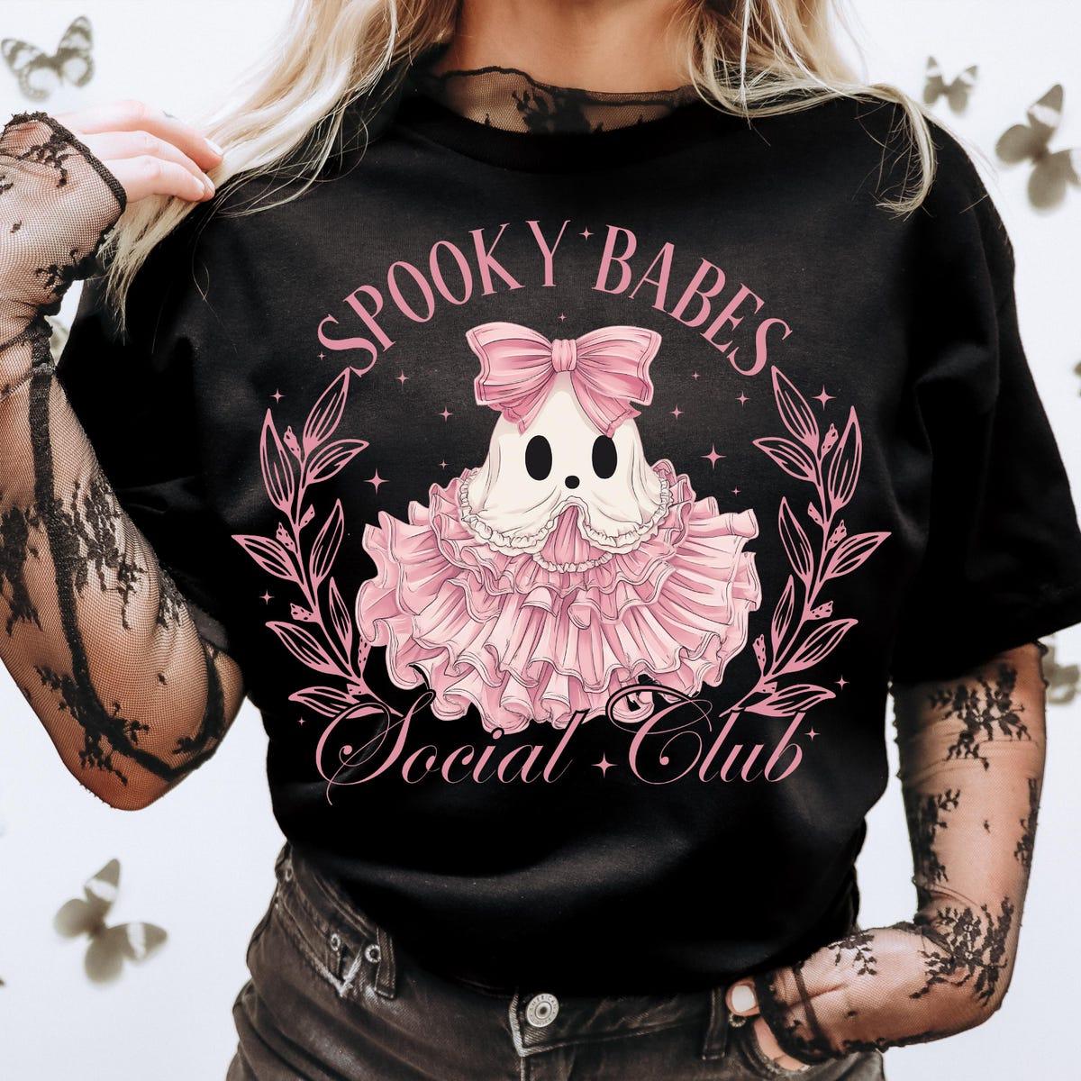 Halloween Cute Ghost Bow Spooky Season Shirt 4