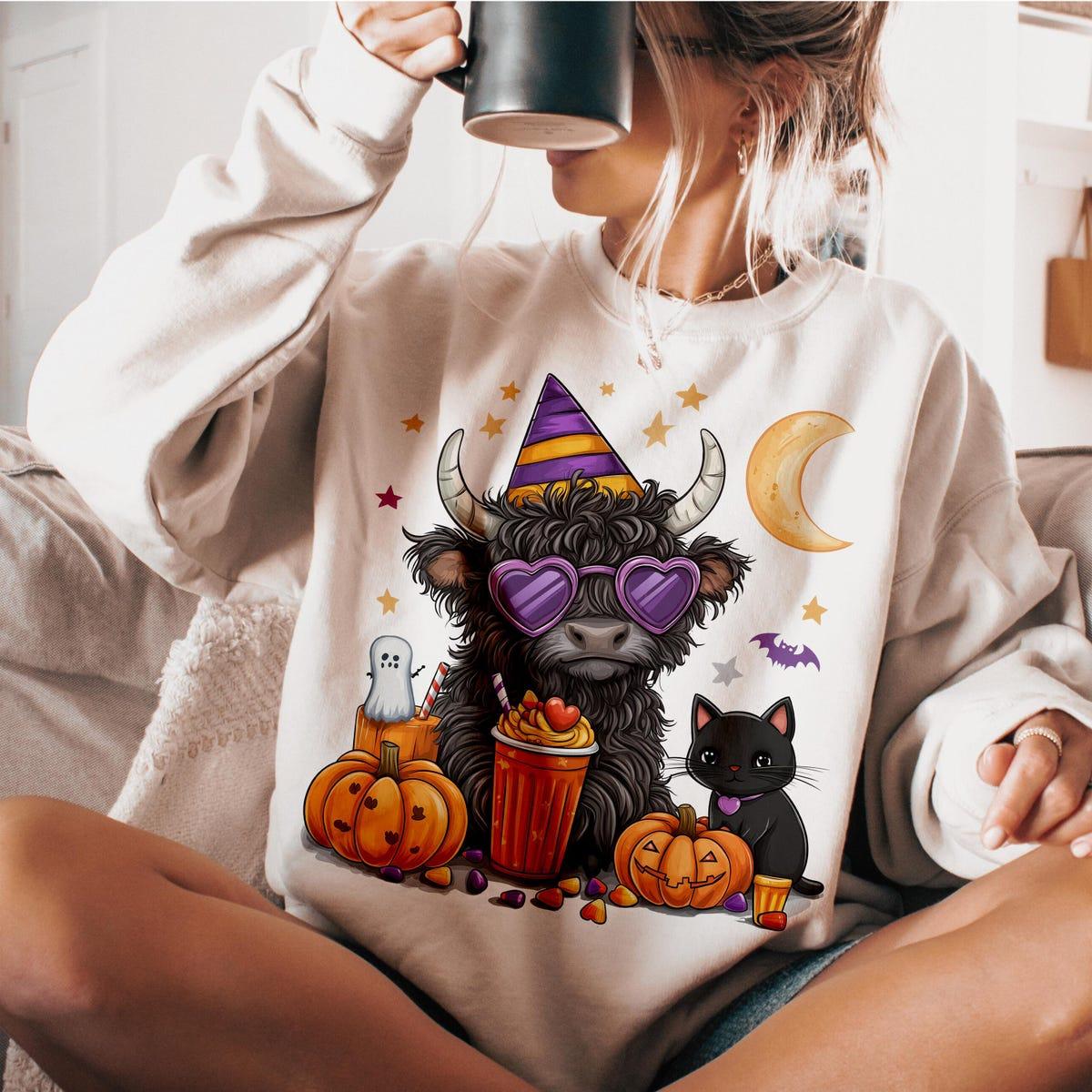 Halloween Highland Cow Bull Shirt 2