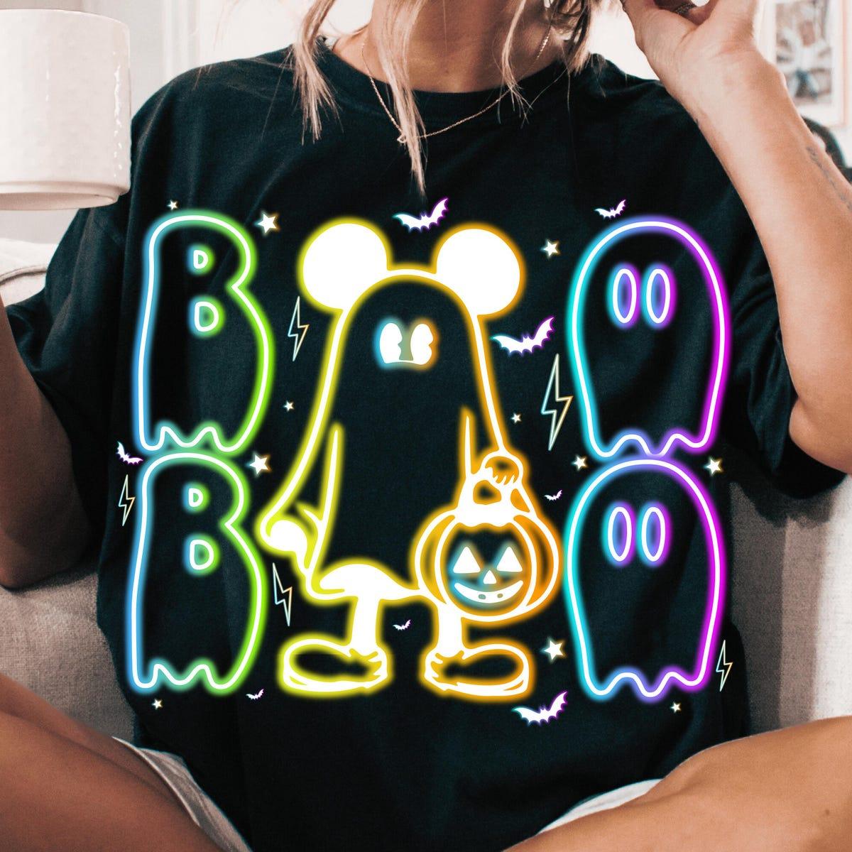 Halloween Neon Pumpkin Spooky Season Shirt 1