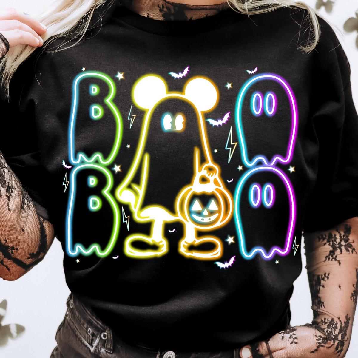 Halloween Neon Pumpkin Spooky Season Shirt 2