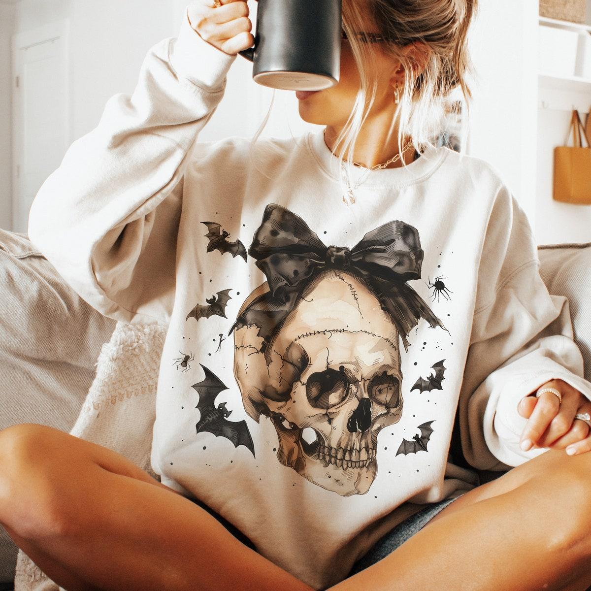 Halloween Skull Bow Shirt 2