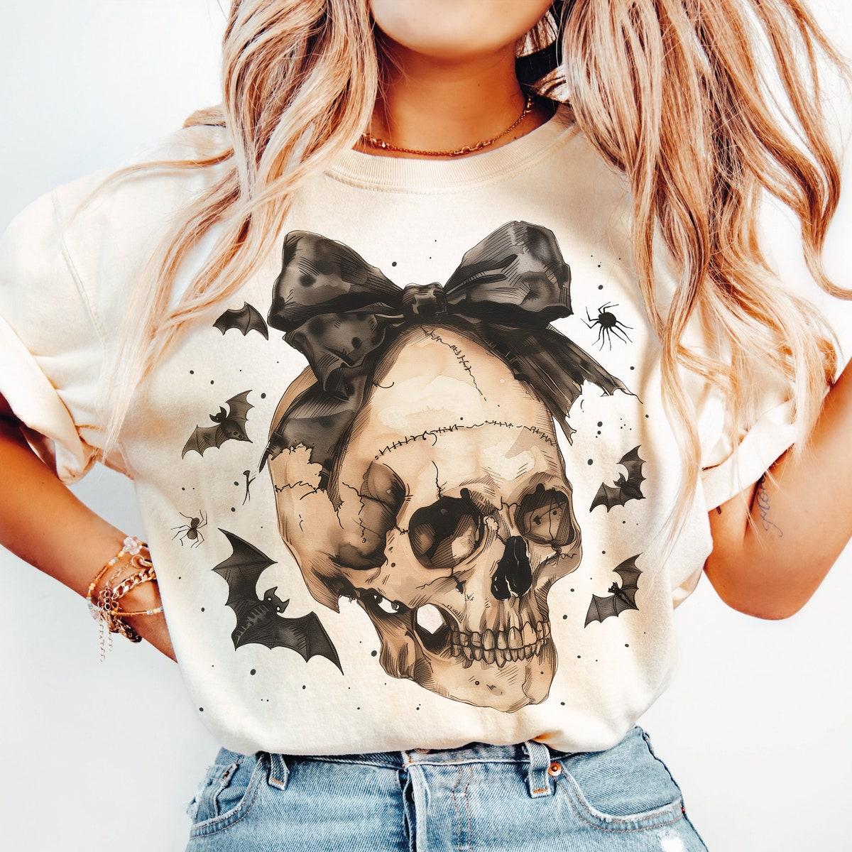 Halloween Skull Bow Shirt 3