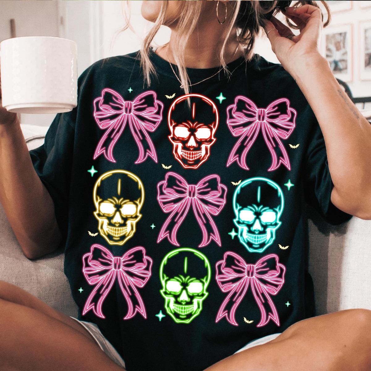 Halloween Skull Neon Shirt 1