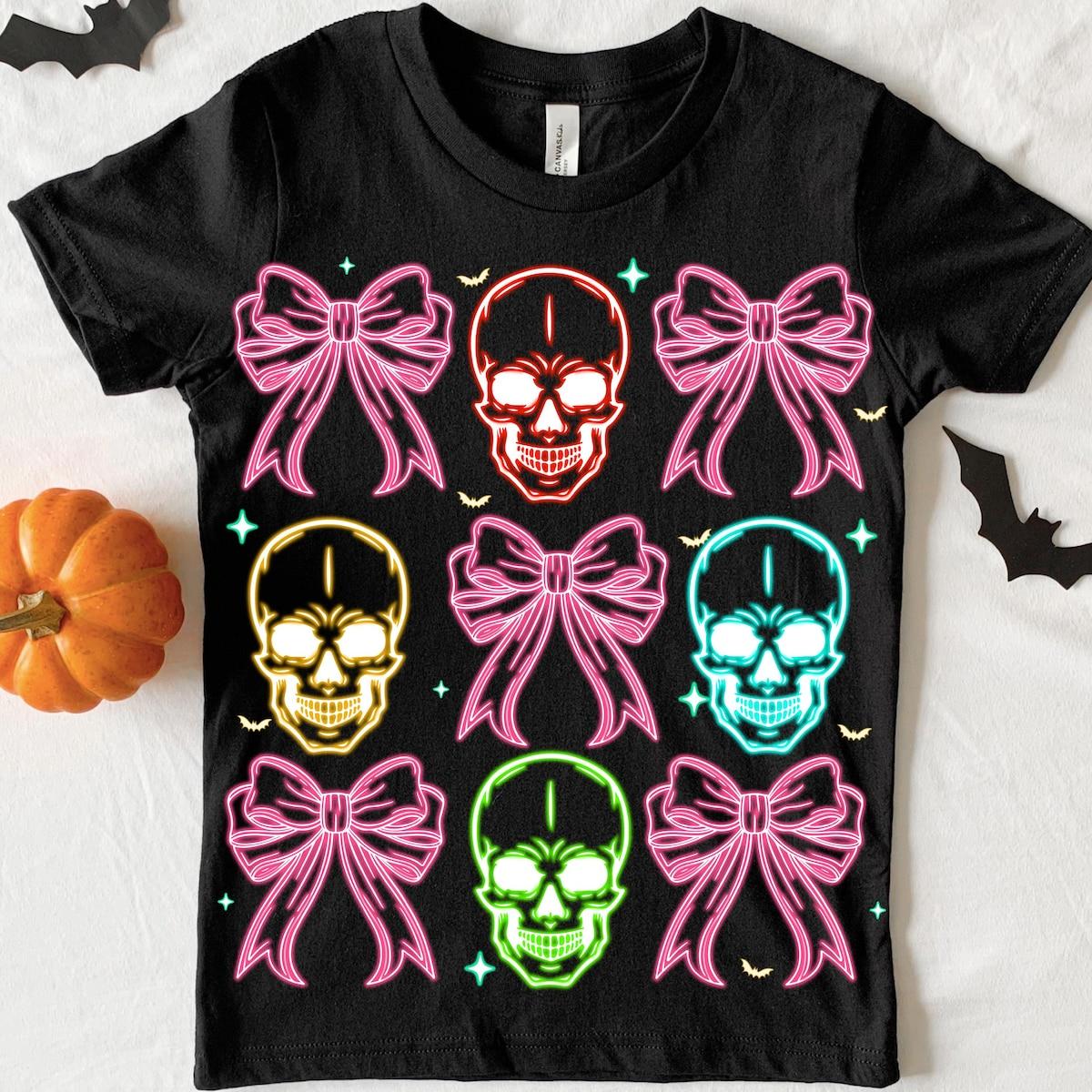 Halloween Skull Neon Shirt 2