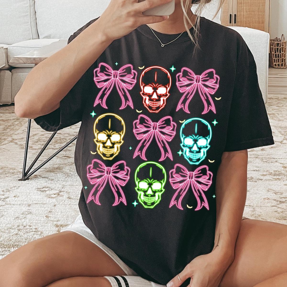 Halloween Skull Neon Shirt 4