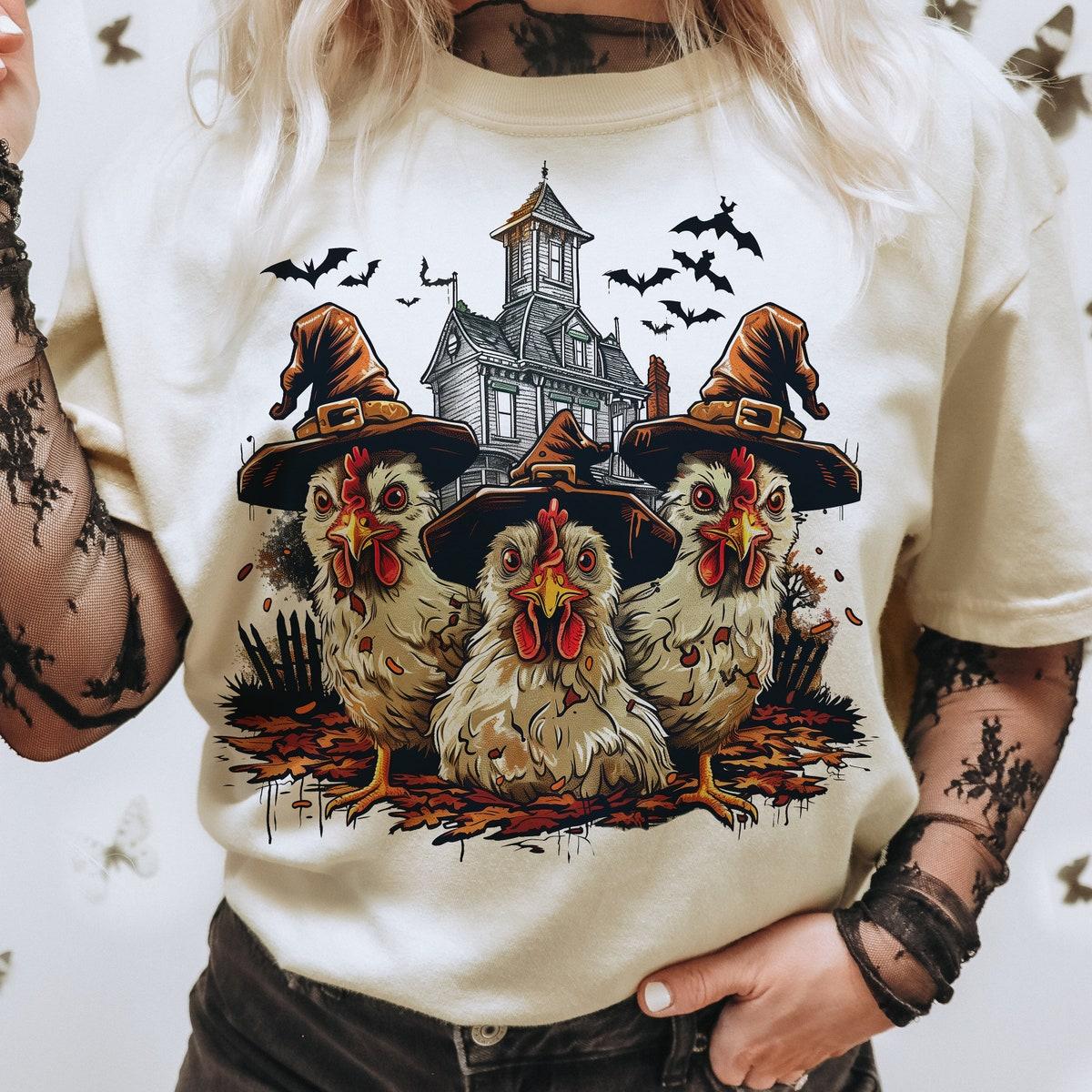 Halloween Spooky Chickens Autumn Shirt 2