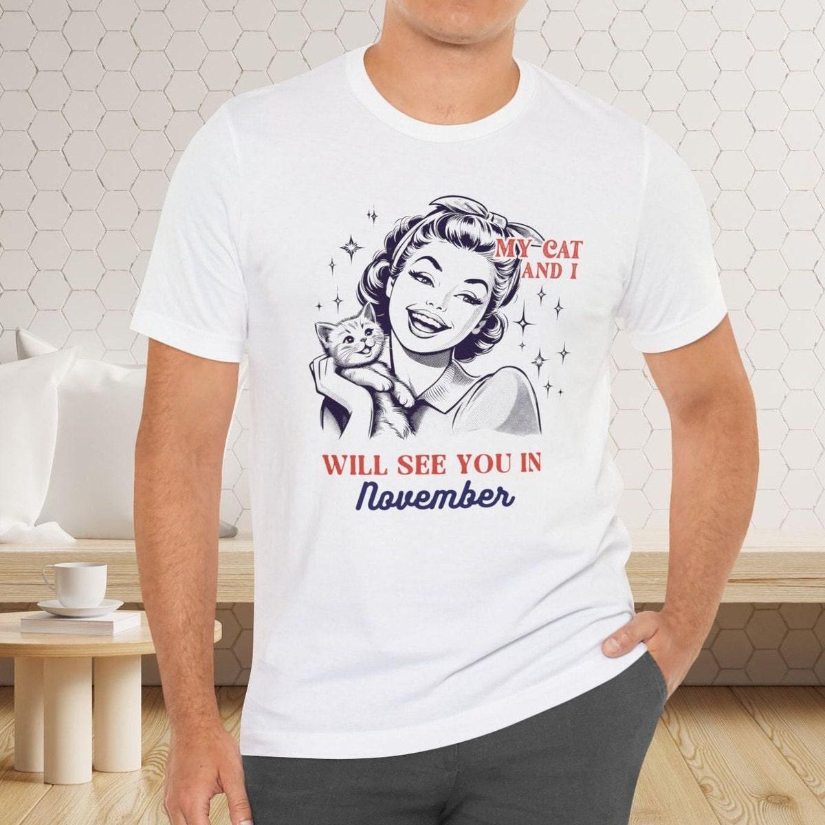 Harris 2024 Childless Cat Lady For Kamala Harris Shirt 3