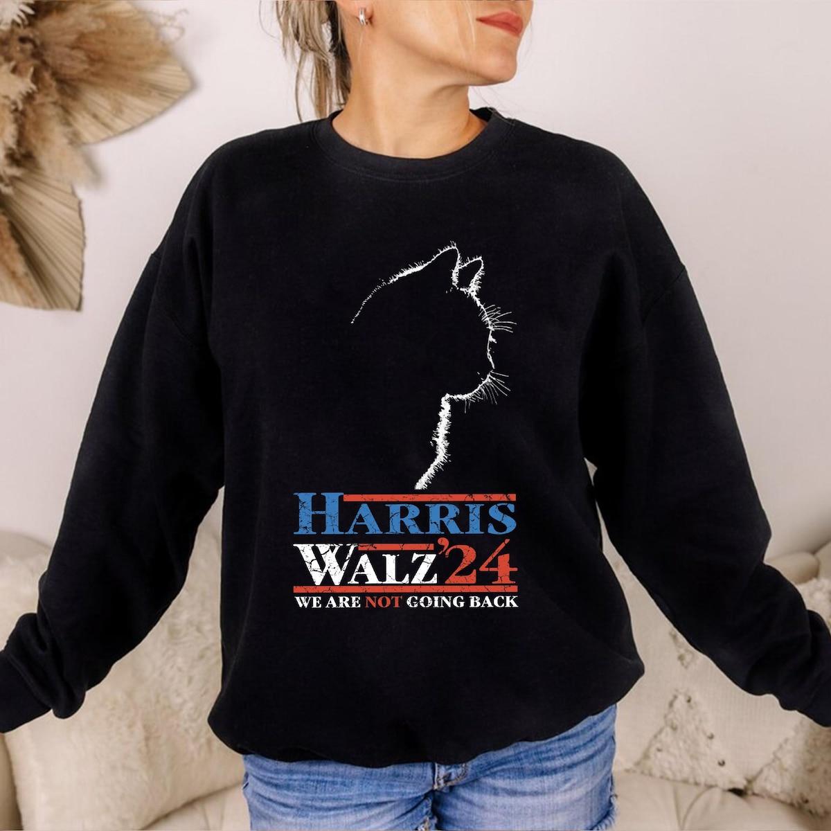 Harris Walz Cat Ladies For Harris Waltz 2024 For President Shirt 5