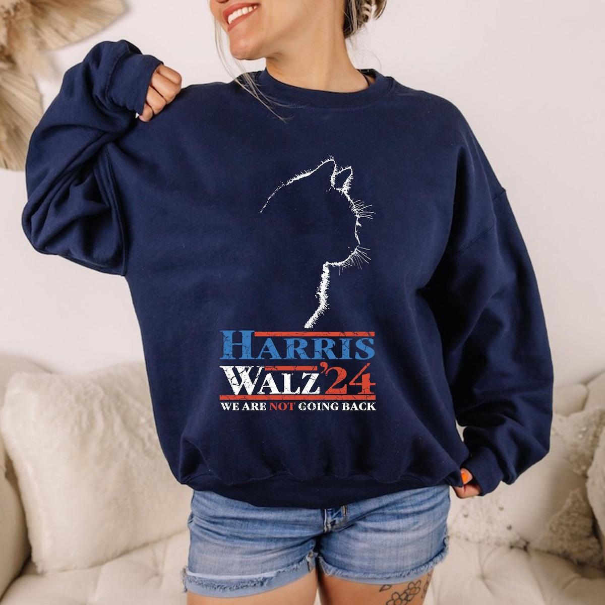 Harris Walz Cat Ladies For Harris Waltz 2024 For President Shirt 6