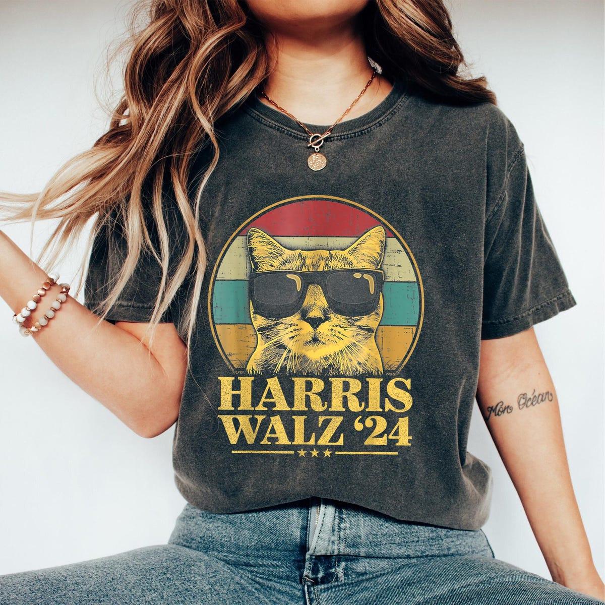 Harris Walz Election Cat Lady Kamala Harris Tim Waltz Shirt 1