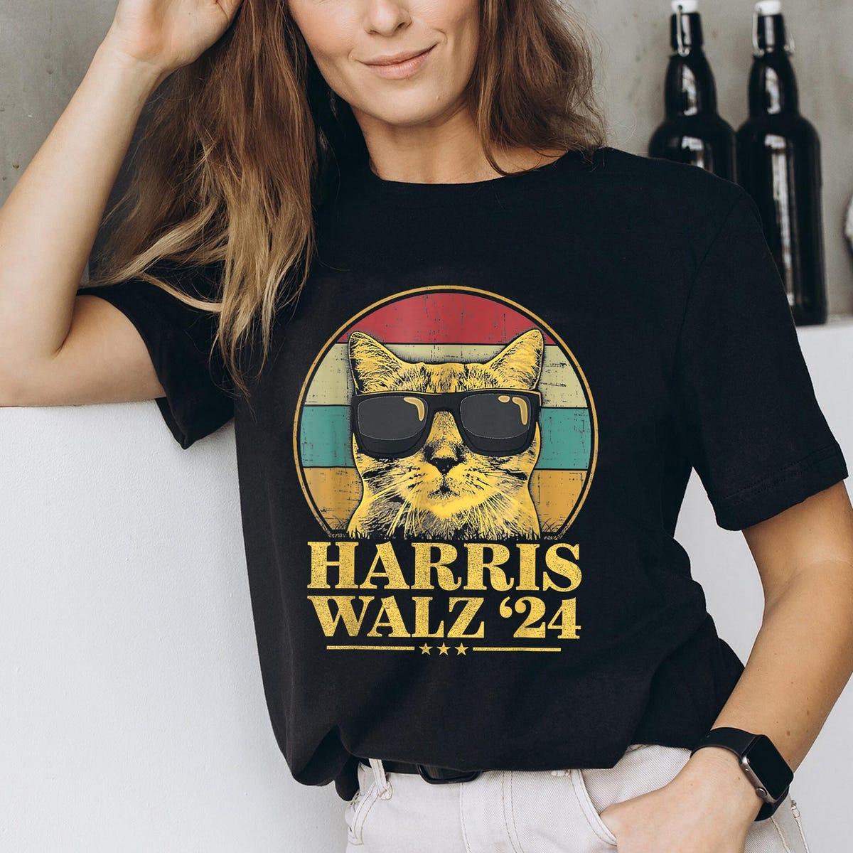 Harris Walz Election Cat Lady Kamala Harris Tim Waltz Shirt 2