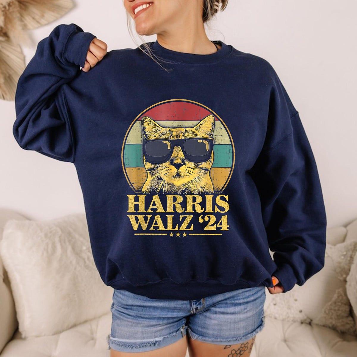 Harris Walz Election Cat Lady Kamala Harris Tim Waltz Shirt 3