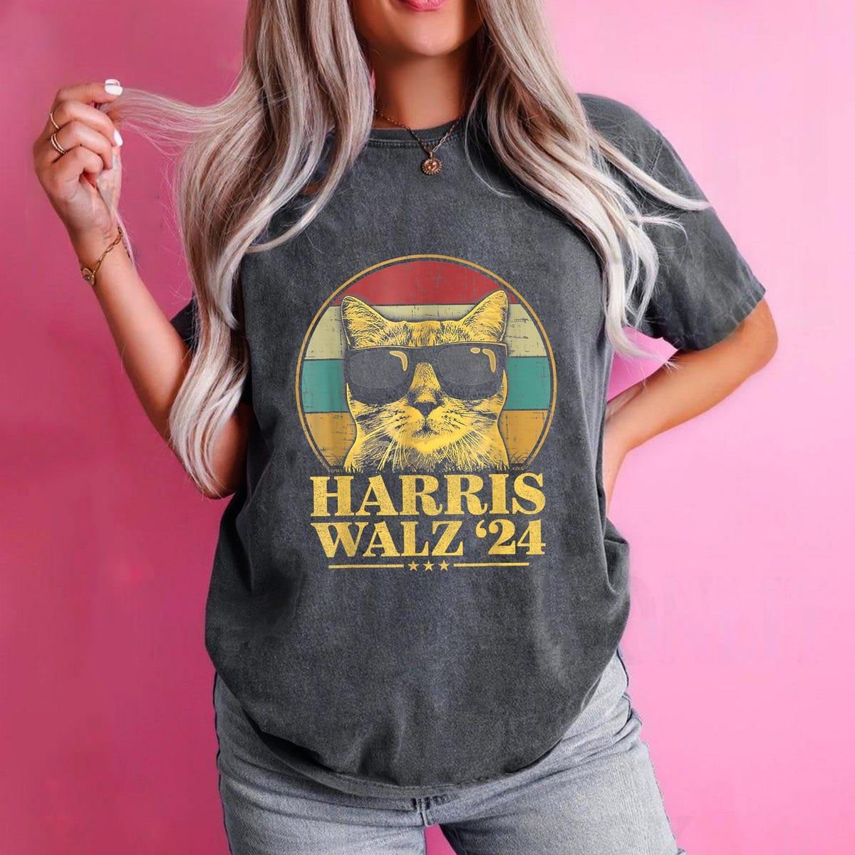 Harris Walz Election Cat Lady Kamala Harris Tim Waltz Shirt 4