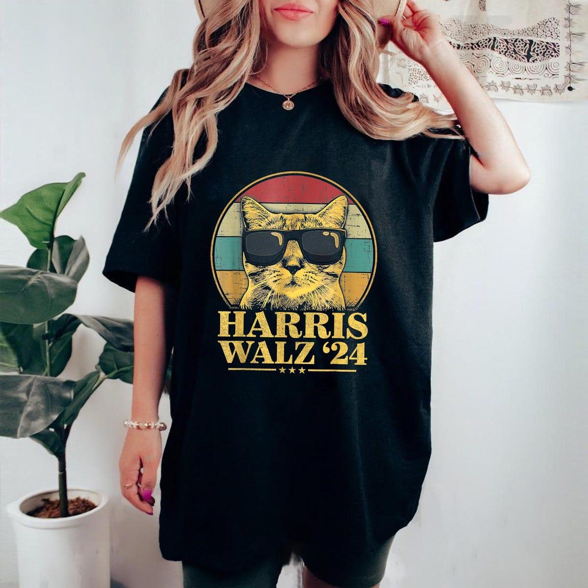 Harris Walz Election Cat Lady Kamala Harris Tim Waltz Shirt 6