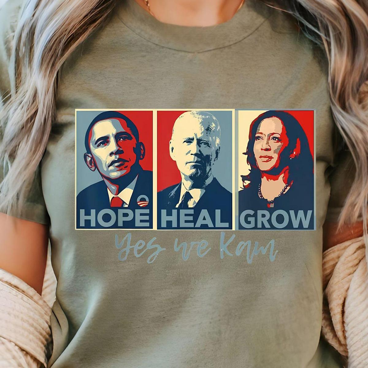 Hope Hate Heal Grow Presiden Kamala Harris 2024 Shirt 7