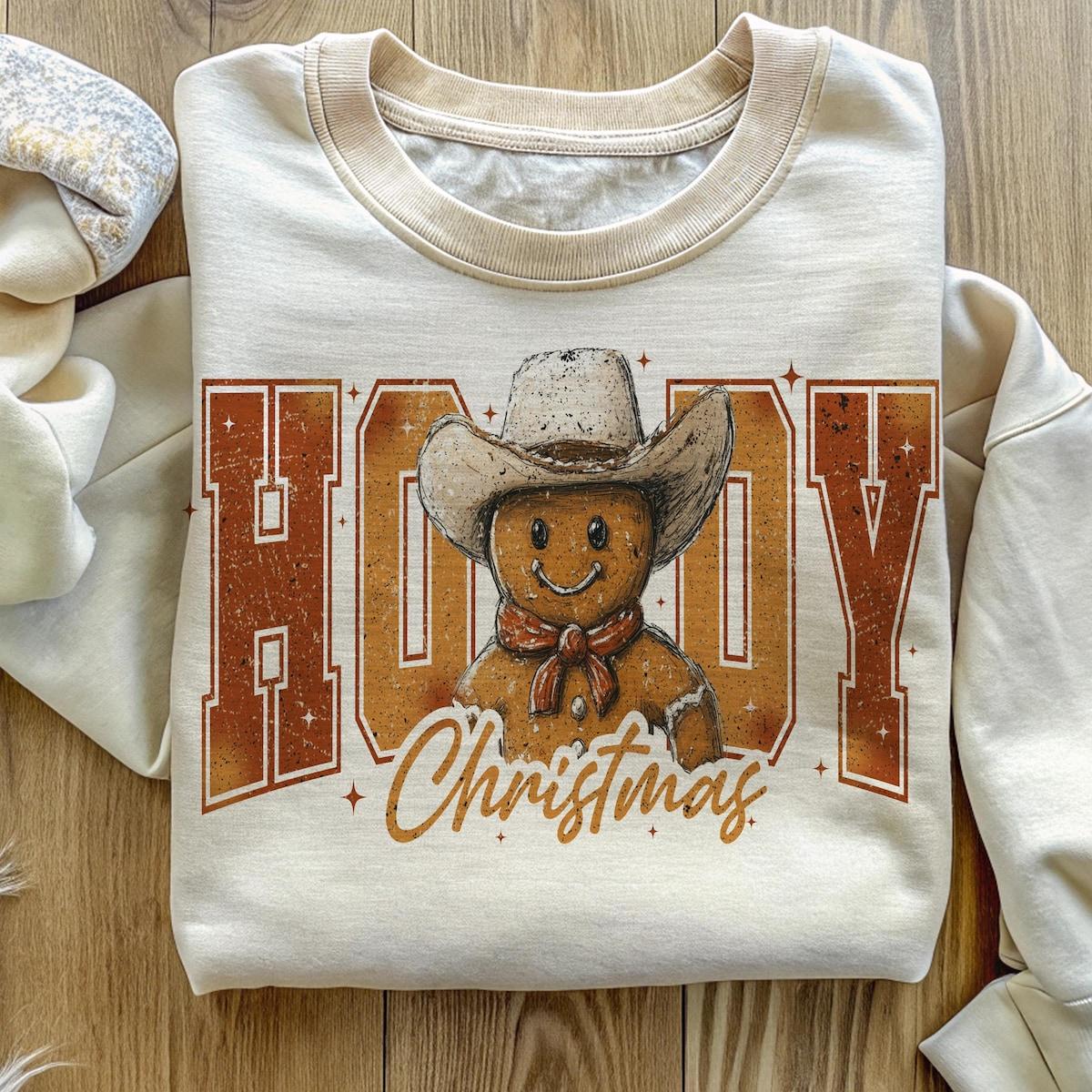 Howdy Chrsitmas Gingerbread Man Christmas Season Sweatshirts 2