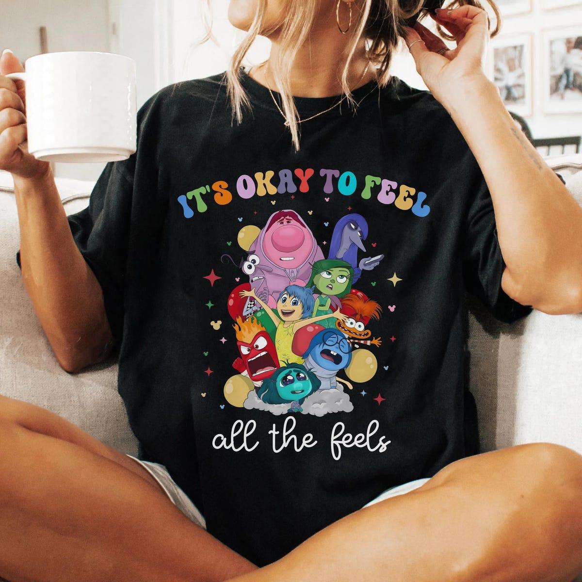 Inside Out 2 It's Okay To Feel All The Feels Mental Health Shirt 2