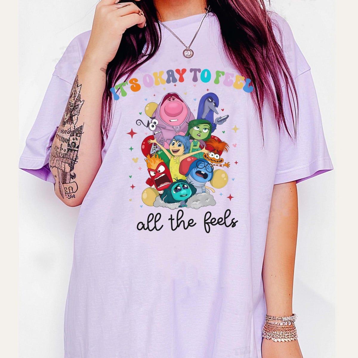 Inside Out 2 It's Okay To Feel All The Feels Mental Health Shirt 3