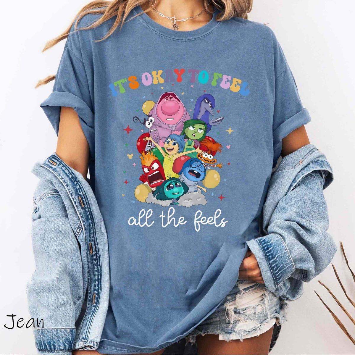 Inside Out 2 It's Okay To Feel All The Feels Mental Health Shirt 5