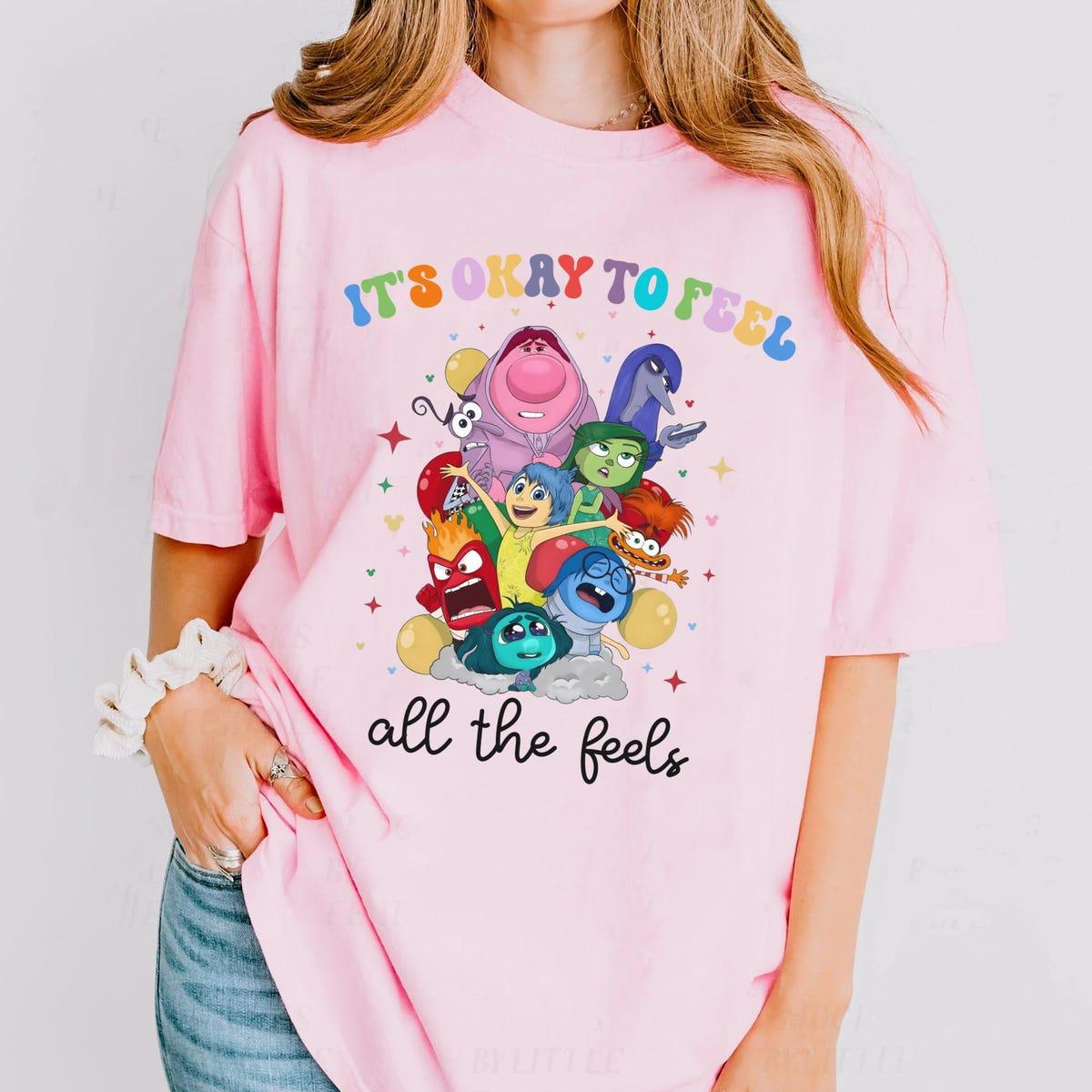 Inside Out 2 It's Okay To Feel All The Feels Mental Health Shirt 6