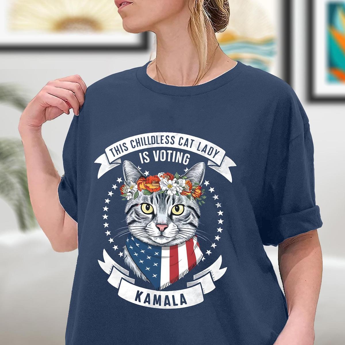 Kamala Harris This Childless Cat Lady Is Voting Kamala Kamala Shirt 1