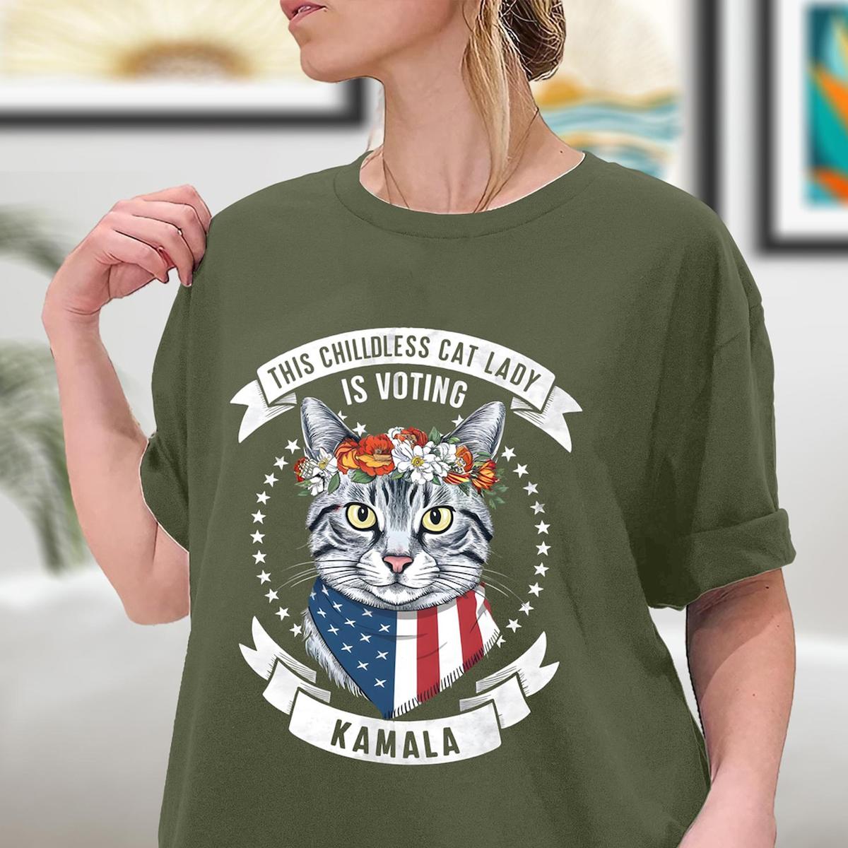 Kamala Harris This Childless Cat Lady Is Voting Kamala Kamala Shirt 5