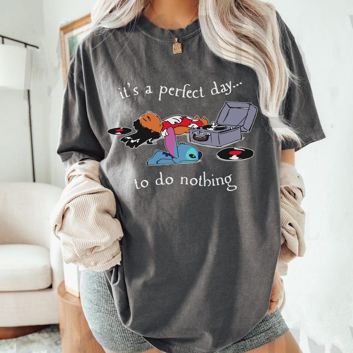 Lilo And Stitch It's A Perfect Day To Do Nothing Shirt 2