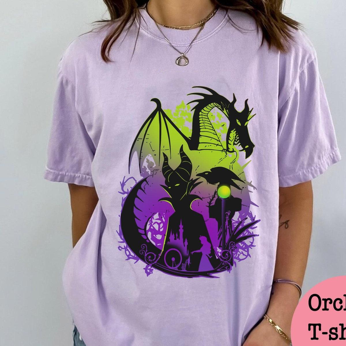 Maleficent Dragon Silhouette Portrait Shirt 2