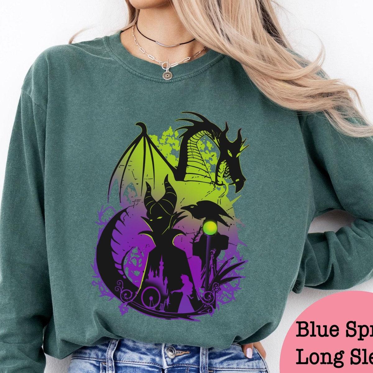 Maleficent Dragon Silhouette Portrait Shirt 3