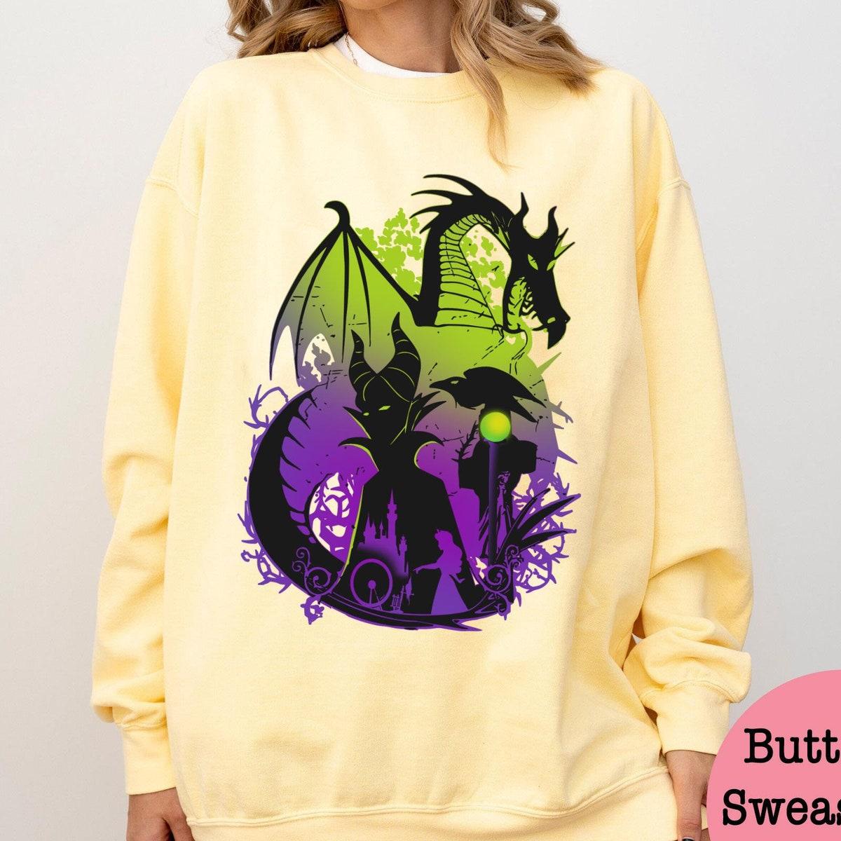 Maleficent Dragon Silhouette Portrait Shirt 5