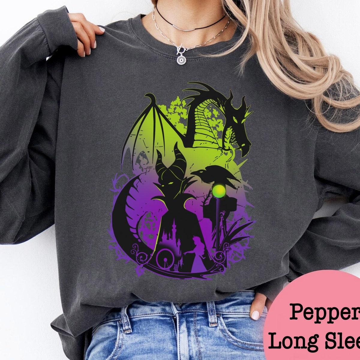 Maleficent Dragon Silhouette Portrait Shirt 6