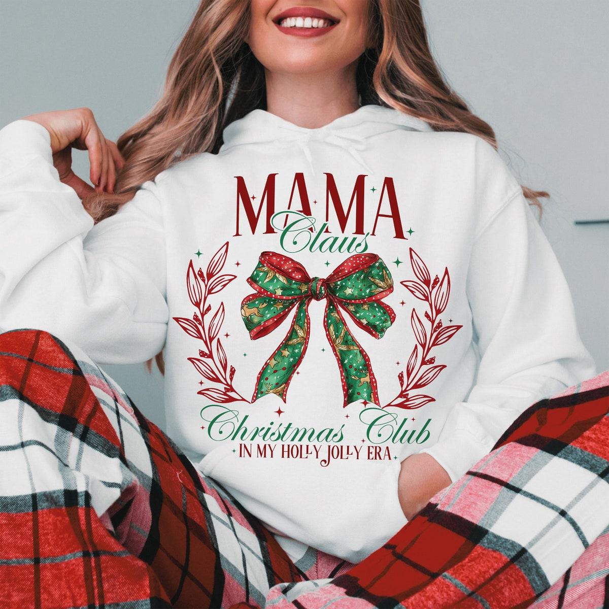 Mama Claus Coquette Bow Christmas Sweatshirts 1