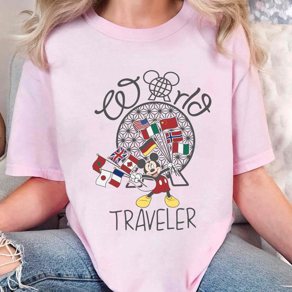 Mickey Mouse Countries Flag Epcot World Traveler Shirt 5