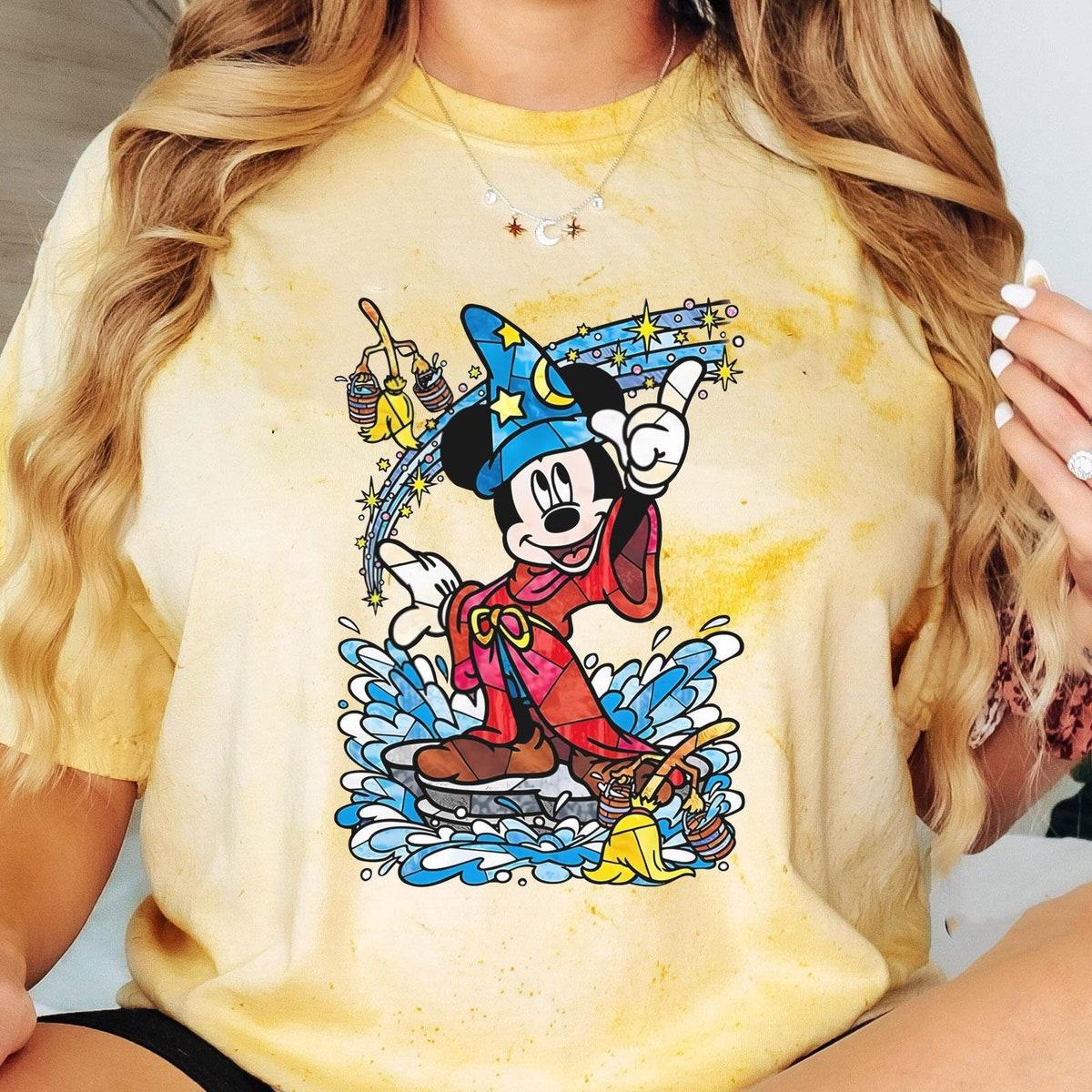 Mickey Mouse Fantasia Sorcerer Magic Broom Disneyworld Shirt 1