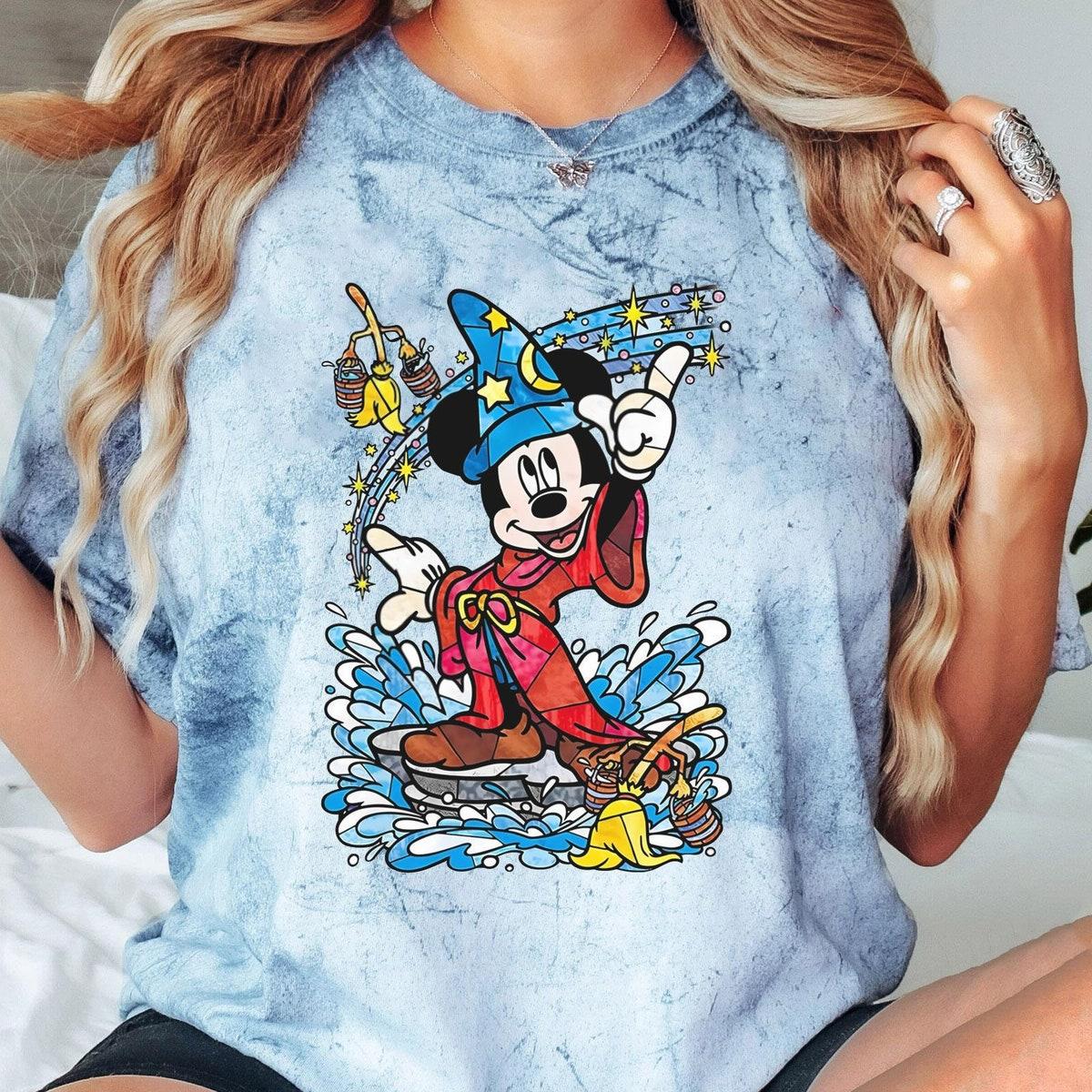 Mickey Mouse Fantasia Sorcerer Magic Broom Disneyworld Shirt 2