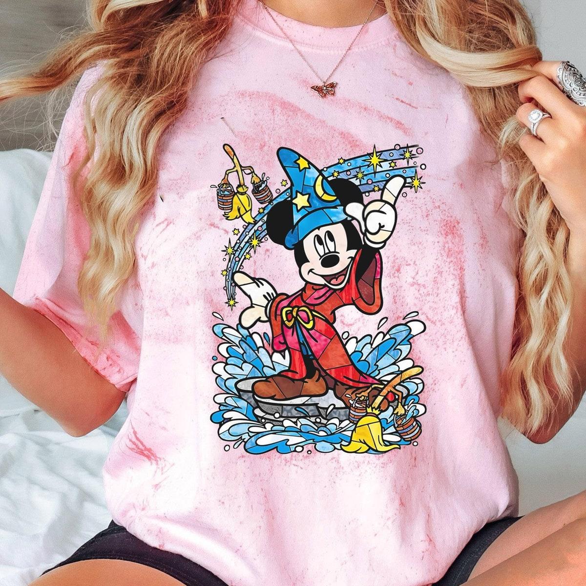 Mickey Mouse Fantasia Sorcerer Magic Broom Disneyworld Shirt 3