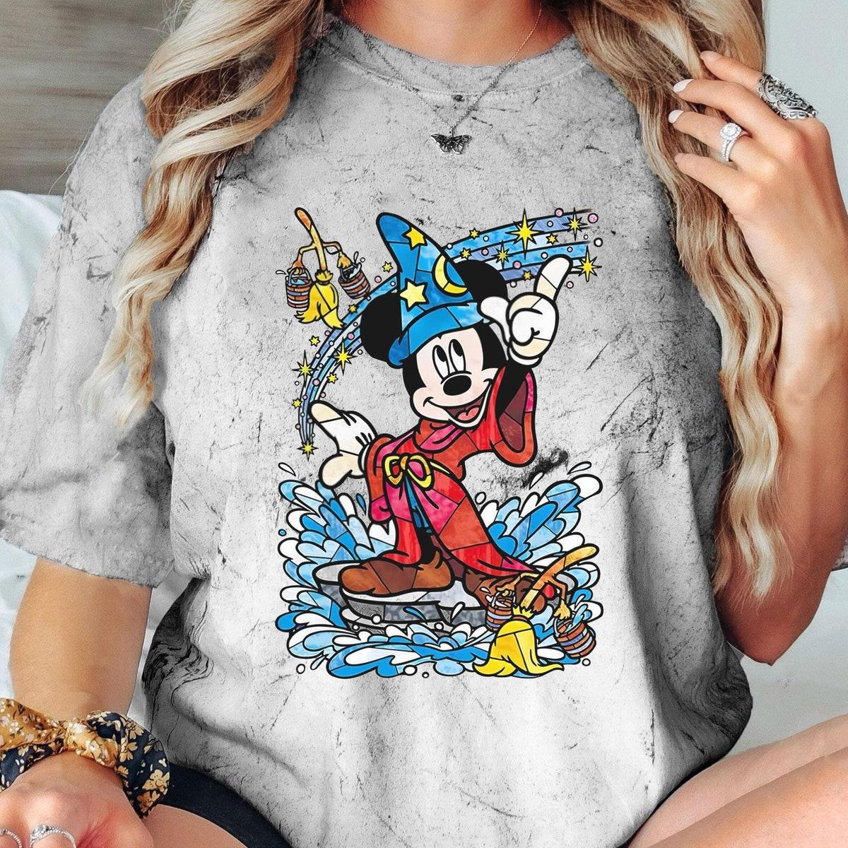 Mickey Mouse Fantasia Sorcerer Magic Broom Disneyworld Shirt 4