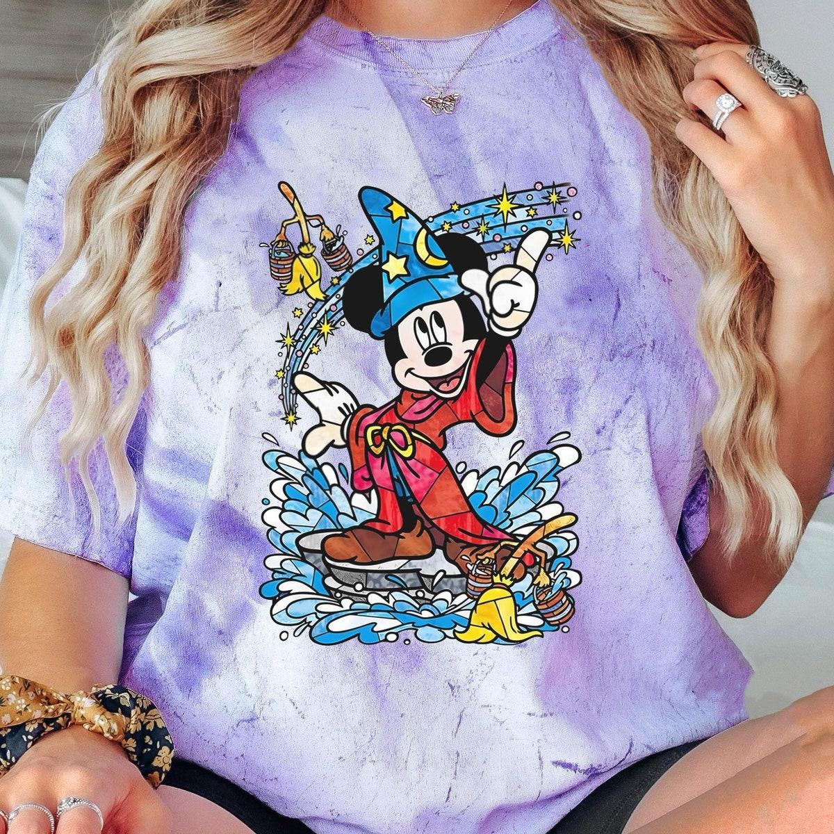 Mickey Mouse Fantasia Sorcerer Magic Broom Disneyworld Shirt 5