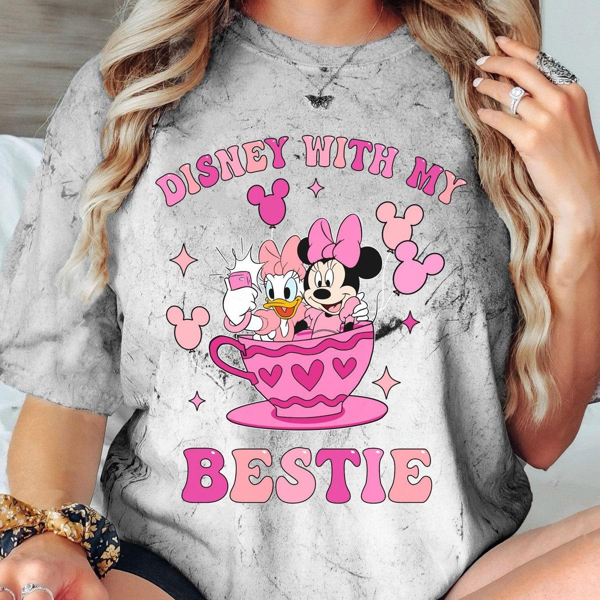 Minnie And Daisy Balloons Tea Cup Disney With My Bestie Blast Shirt 6