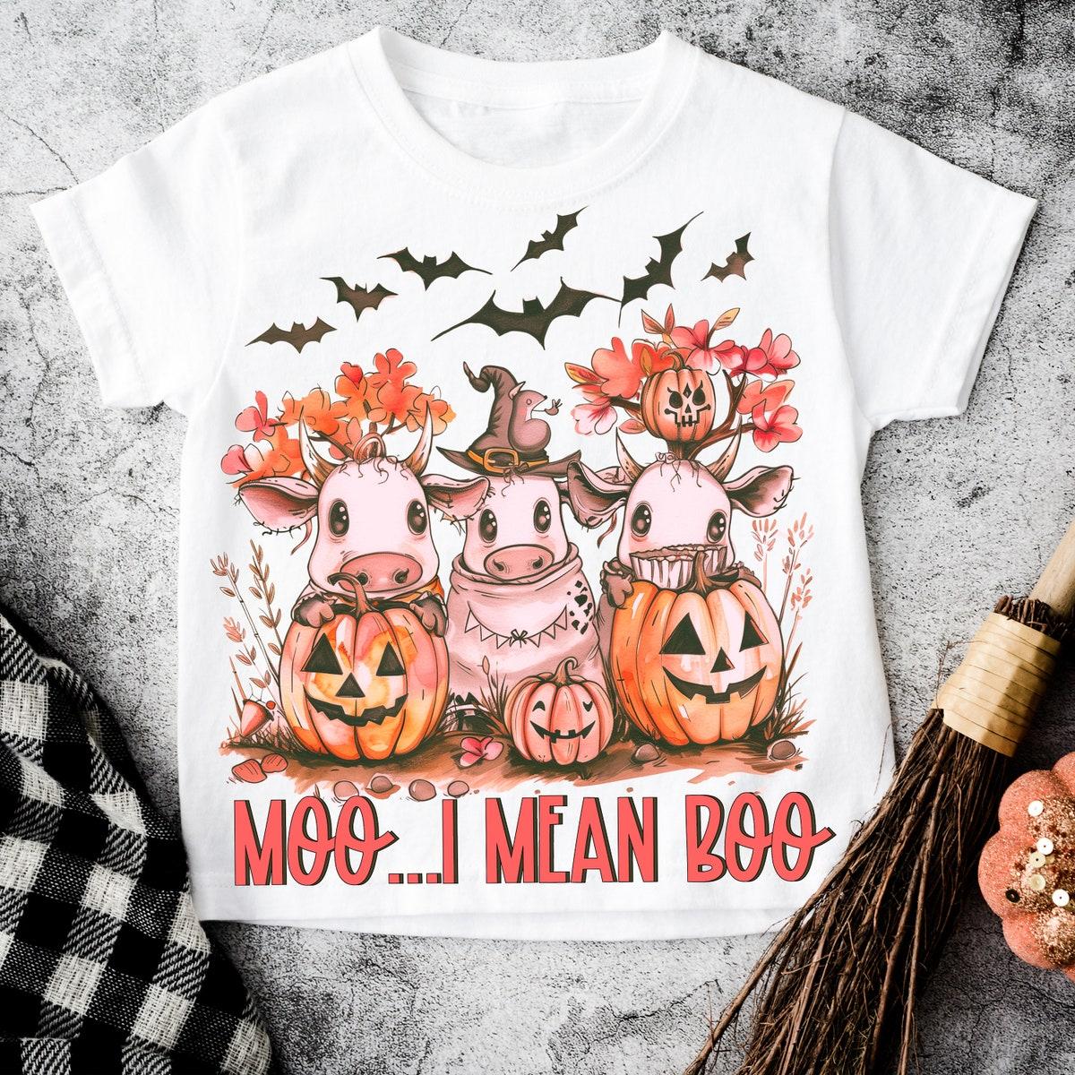 Moo I Mean Boo Funny Halloween Shirt 1