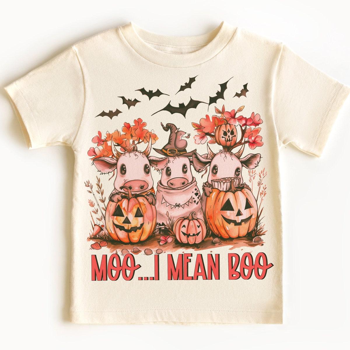 Moo I Mean Boo Funny Halloween Shirt 2