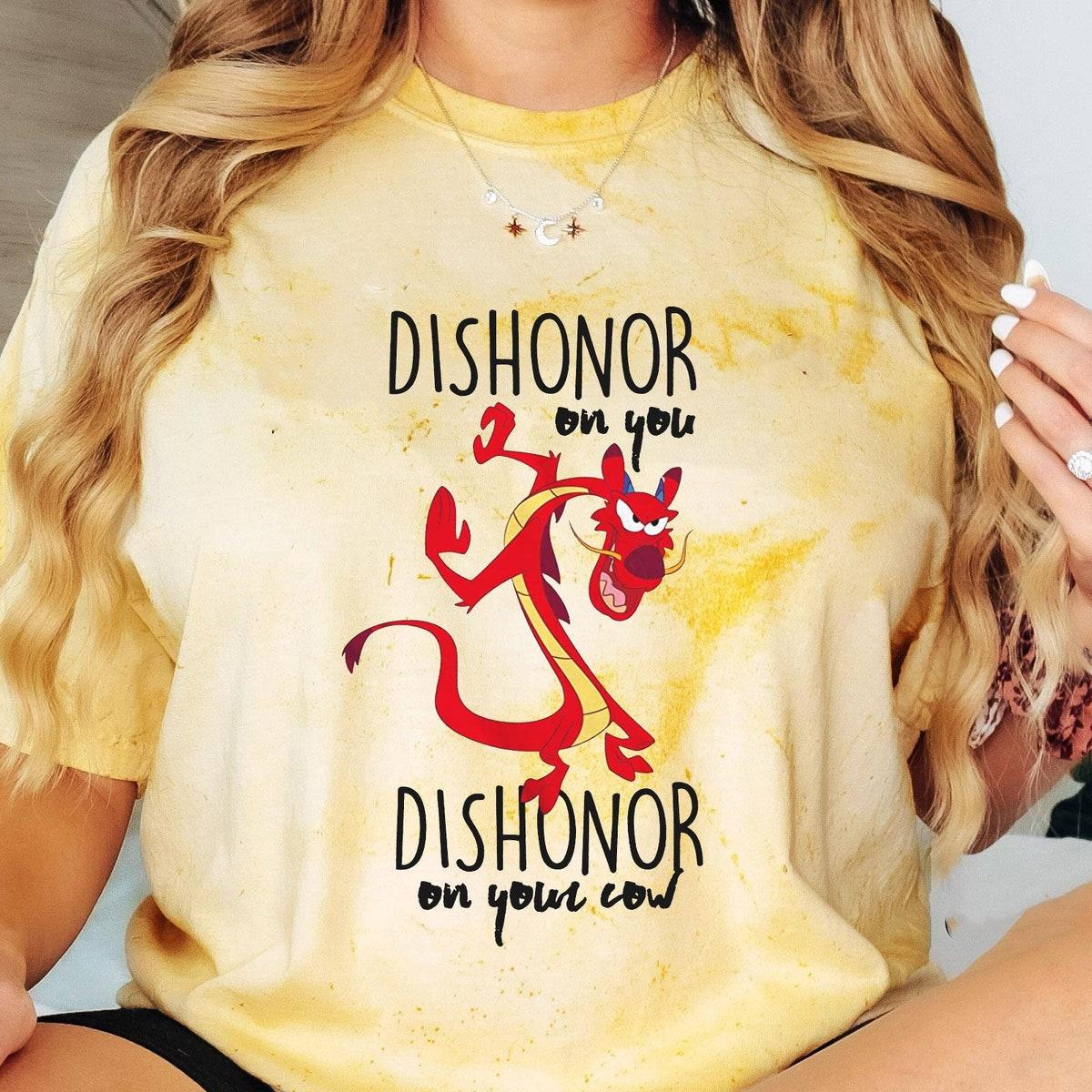 Mushu Dishonor On Your Cow Blast Disney Mulan Shirt 2